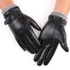 Новые осенне-зимние мужские кожаные перчатки, плюшевые утолщенные, теплые, для езды, из овчины, с сенсорным экраном, зимние