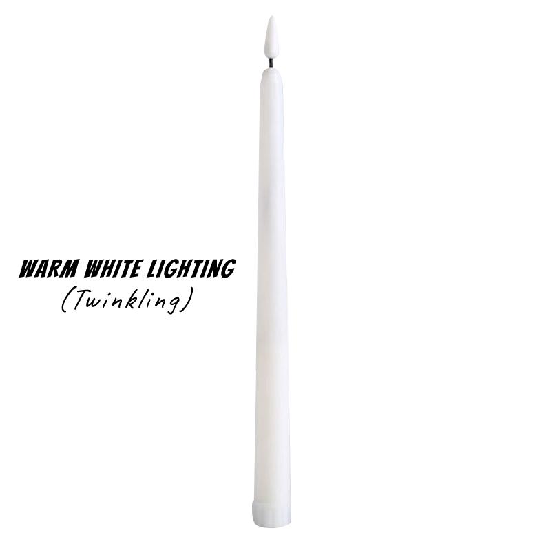 Christmas LED Long Candle Light Remote Control Flame Lamp Warm White Flameless Taper Candles Wedding Party Table Halloween Decor