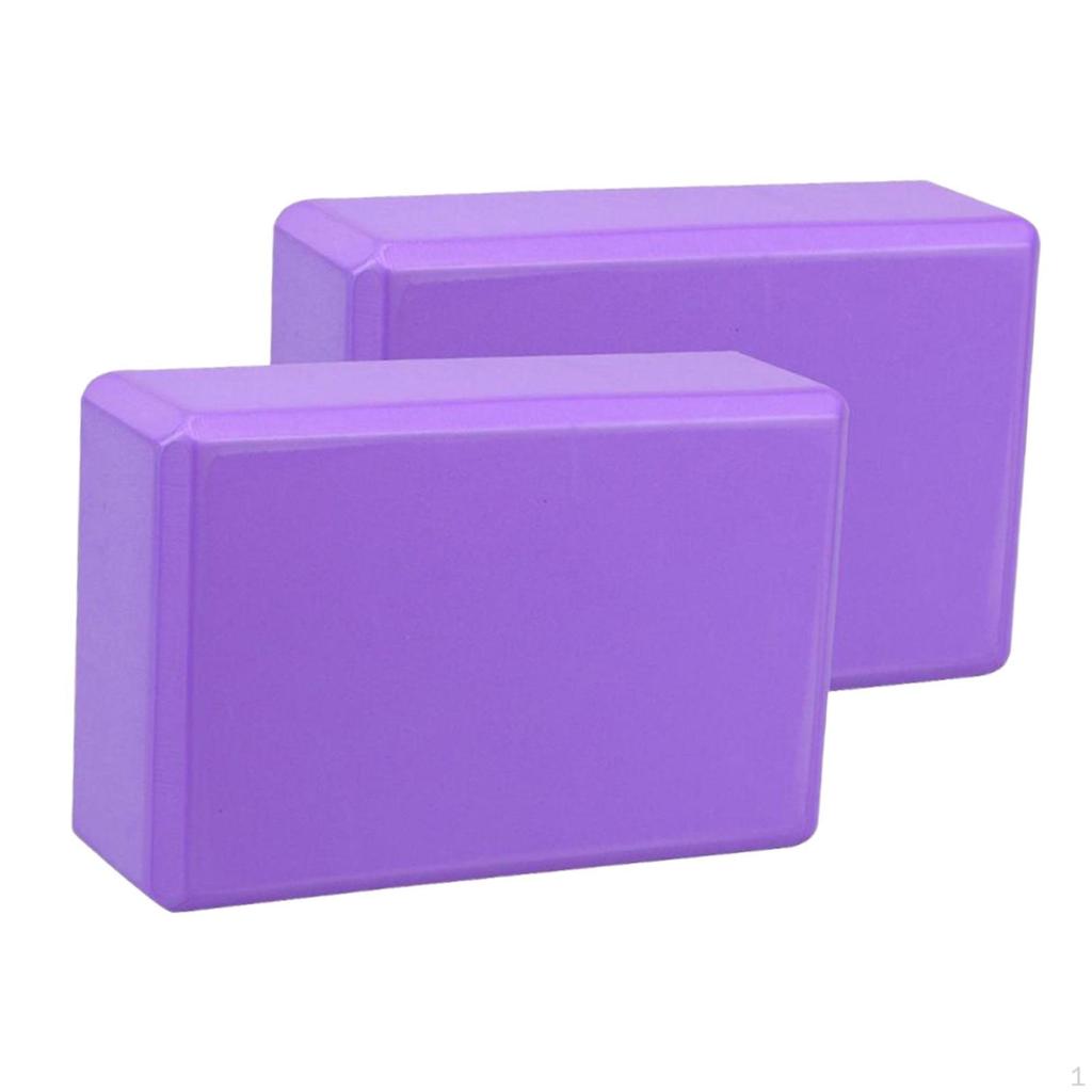 2 Pieces Yoga Blocks EVA Foam Anti Slip Soft Exercise Accessories for Gym Stretching