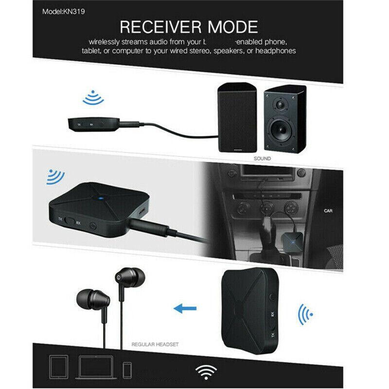 Беспроводной аудиопередатчик и приемник Bluetooth 4.2, адаптер 2 в 1, 3,5 мм