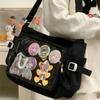 Women Ita Bag Fashion Shoulder Bag with Clear Window Simple Tote Bag Adjustable Strap Stylish Crossbody Bag Trendy Outdoor Bag