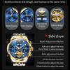 OUPINKE Men's Watch Mechanical Watch Green Water Ghost Multifunctional Mechanical Watch High -end Watch