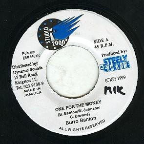 7-дюймовая пластинка BURRO BANTON - One For The Money none Studio 2000 1999 Ямайка Регги, Ска и Даб Б/у