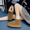 Women Platform Shoes Winter Comfortable Warm Women's Snow Boots Non-slip Wear-resistant Fashion Leopard Print Plush Short Boots