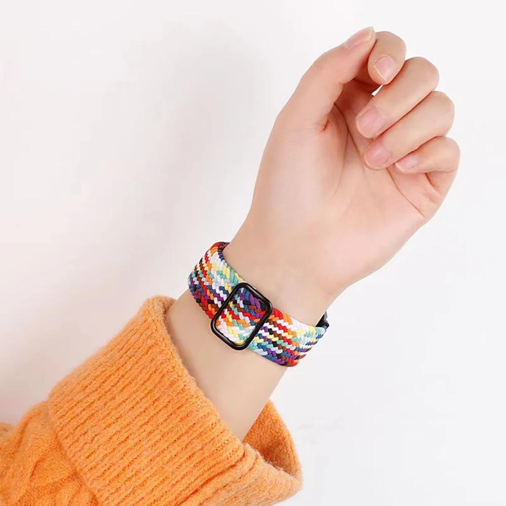 Плетеный ремешок Solo Loop 20 мм для Samsung Galaxy Watch 6/5/4 44 мм 40 мм/Classic 47 мм 43 мм 46 мм42 мм Нейлоновый браслет Watch 5 Pro 45 мм