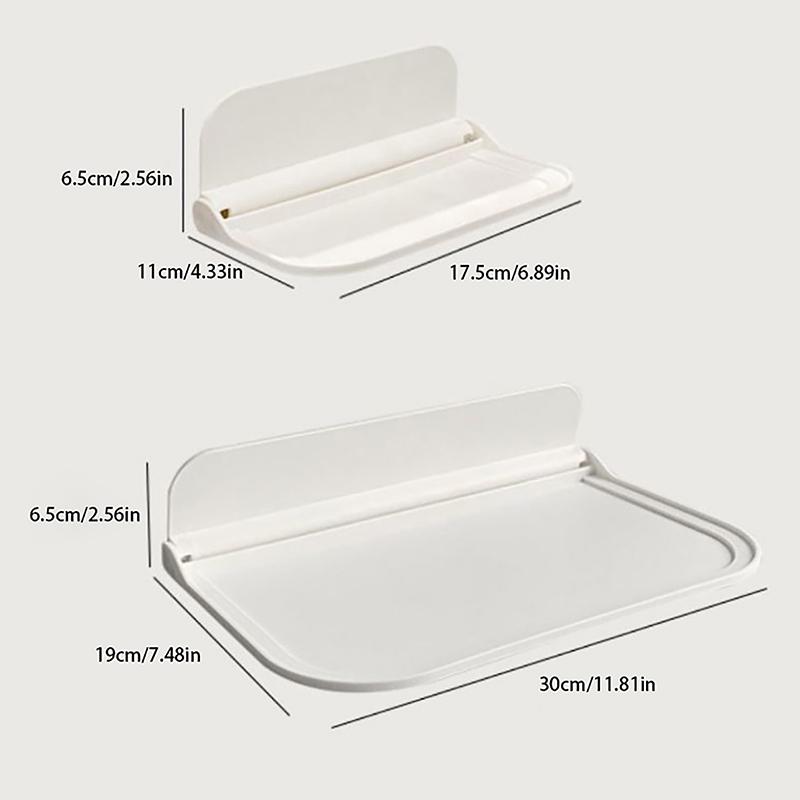 Настенная складная полка, экономящая место, стеллаж для хранения, держатель для телефона без отверстий, лоток для хранения маршрутизатора Wi-Fi, домашний органайзер