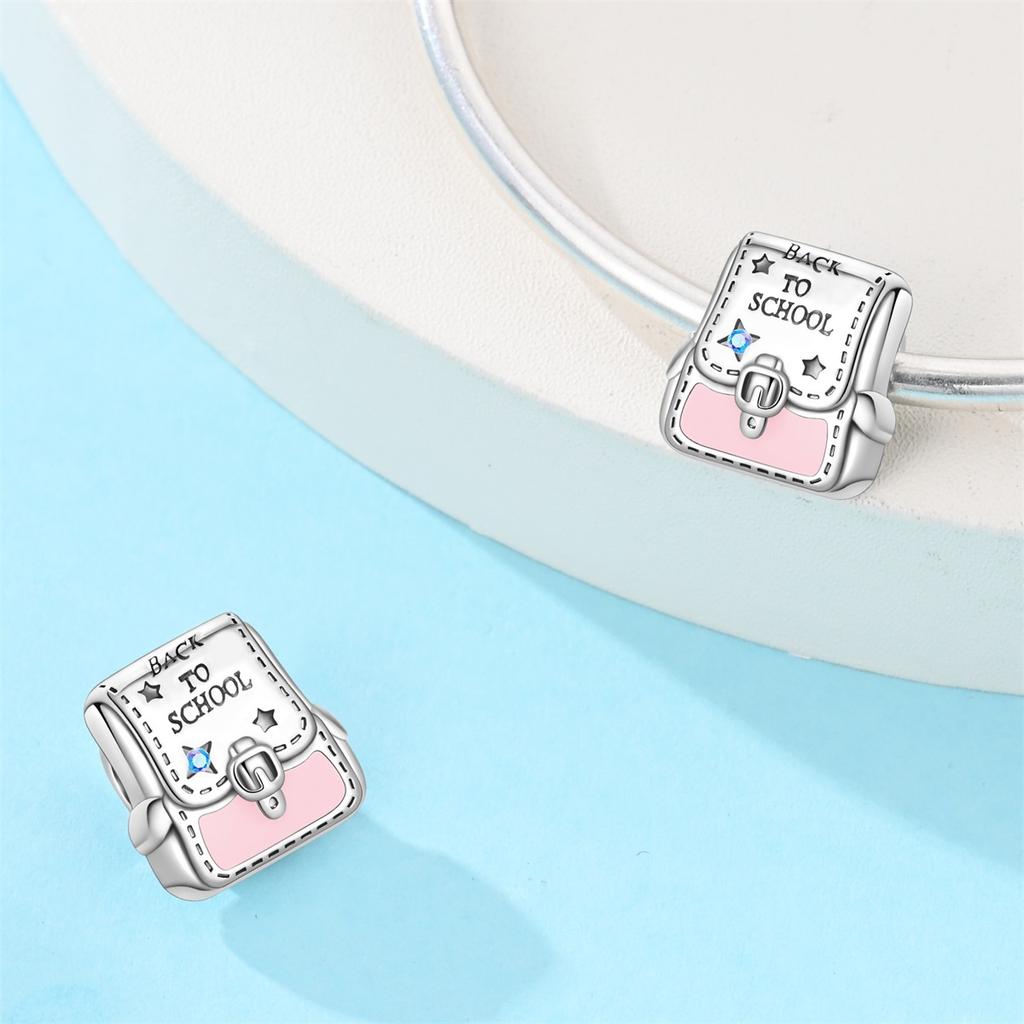 Copper Rubik'S Cube Pet Cat Charm Pink Cz Beads Dangle Pendant Fit Original Charms Bracelets Women Diy Jewelry Gift