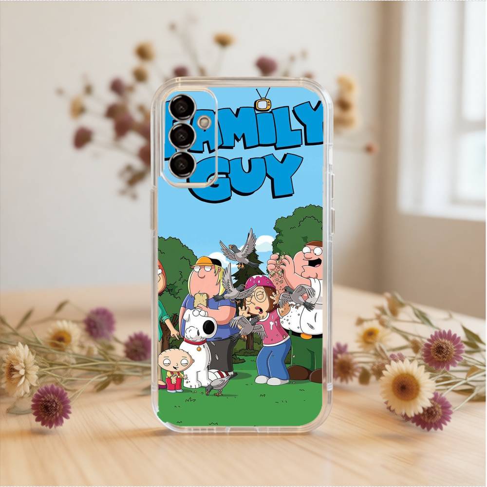 Cartoon F-Family Funny Guy1 Phone Case For SamsungA10,12,20,21S,30,31,40,50,51,52,70,71 Transparent Cover