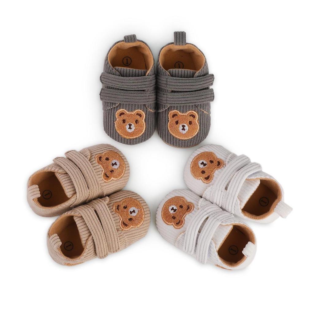 Детские туфли Gami Le Cartoon Bear с резиновой подошвой, для детей от 3 до 12 месяцев, для обучения в помещении на весну и осень.