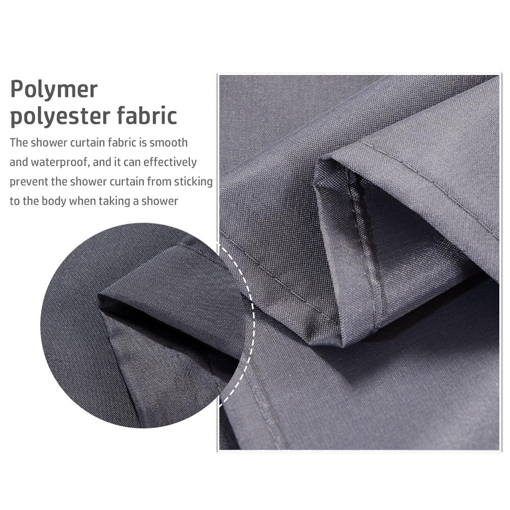 1pc Waterproof Shower Curtain Partition Bathroom Mildew Proof Bath Curtains Monochrome Polyester