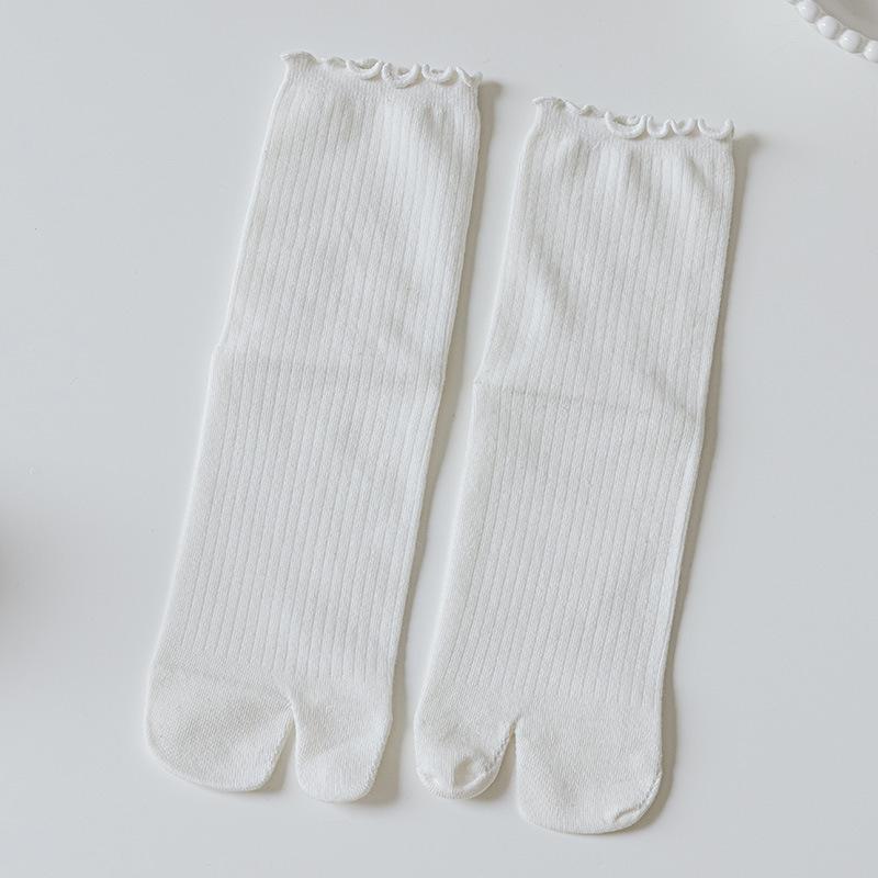 1Pair  High Quality Combed Cotton Split Toe Socks Unisex Simple Comfortable Two-Toed Socks Harajuku Men Women'S Tabi Socks