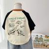 Boys Summer Cotton Dinosaur T Shirt Loose Comfortable Baby Short Sleeve Top