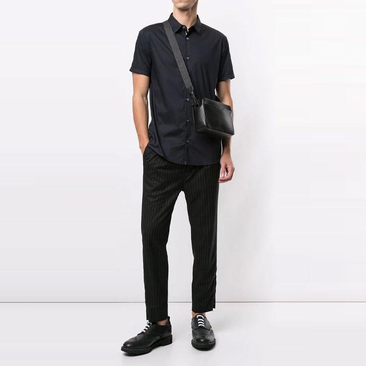 EMPORIO ARMANI Solid Color Shirt Men's Marine Blue 3H1C10-1N6RZ-0920