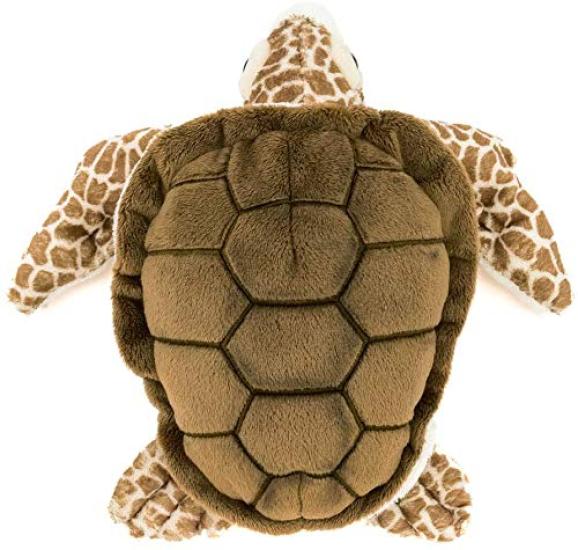 Colorata Loggerhead Sea Turtle Plush Toy Realistic Turtle Marine Animal Toy Doll Gift Present Birthday Christmas Christmas Present (S Size/Soft Touch)