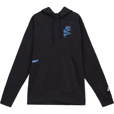 Nike Пуловер с капюшоном и вышитым логотипом, топы унисекс, черный DM6874-010