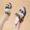 Wedge Slippers Women's Snakeskin Double Strap Platform High Heels Multicolor Summer Sandals Women Slides Open Toe Slippers Shoes