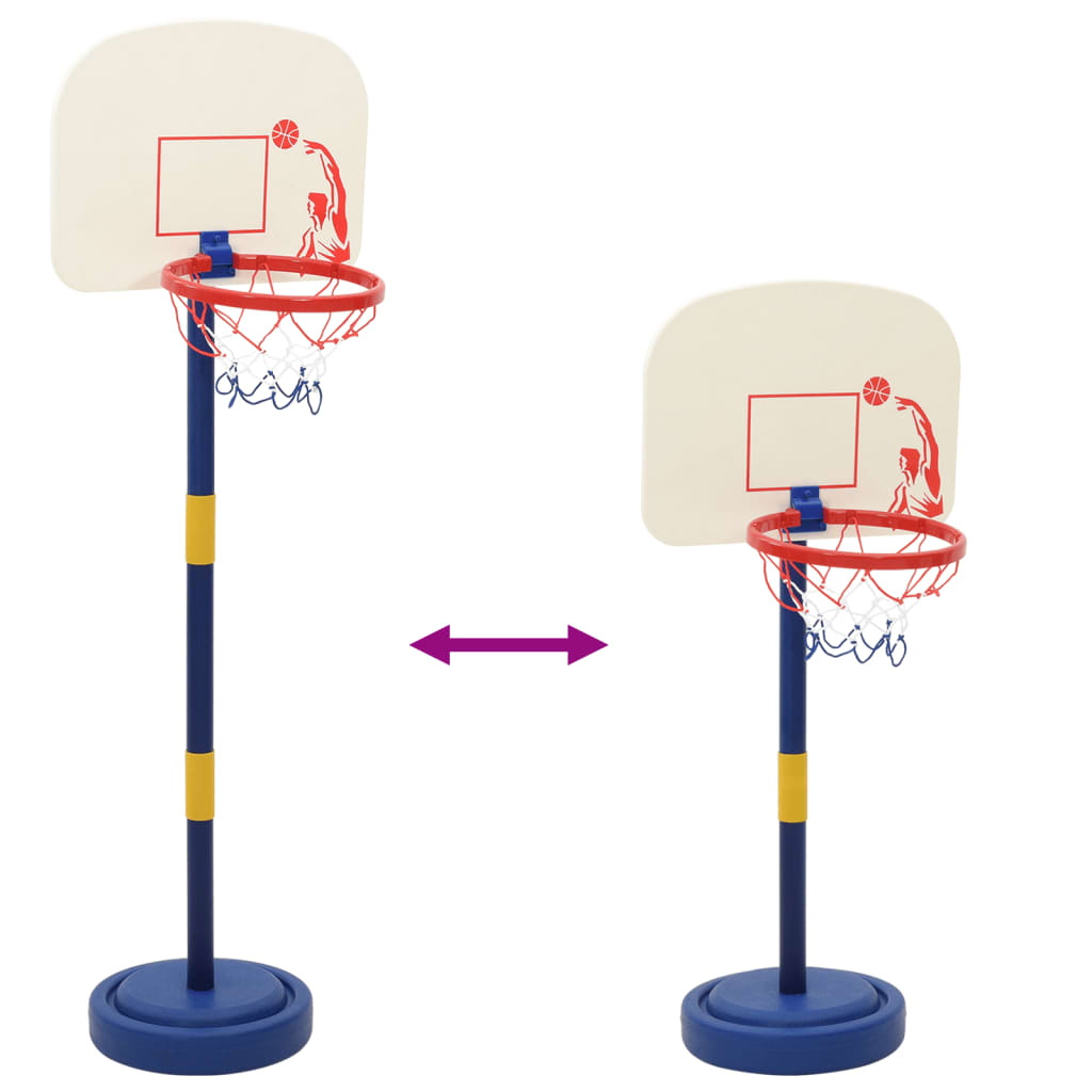 Adjustable Basketball Hoop with Stand Ball & Pump 90 121 cm