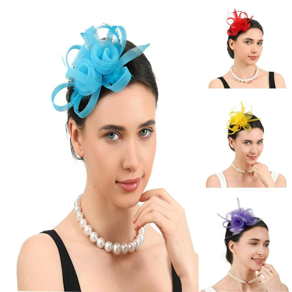 Свадебное украшение для головы: Винтажный перьевой фасинатор для чаепития, скачек, танцев, фестиваля и мероприятий