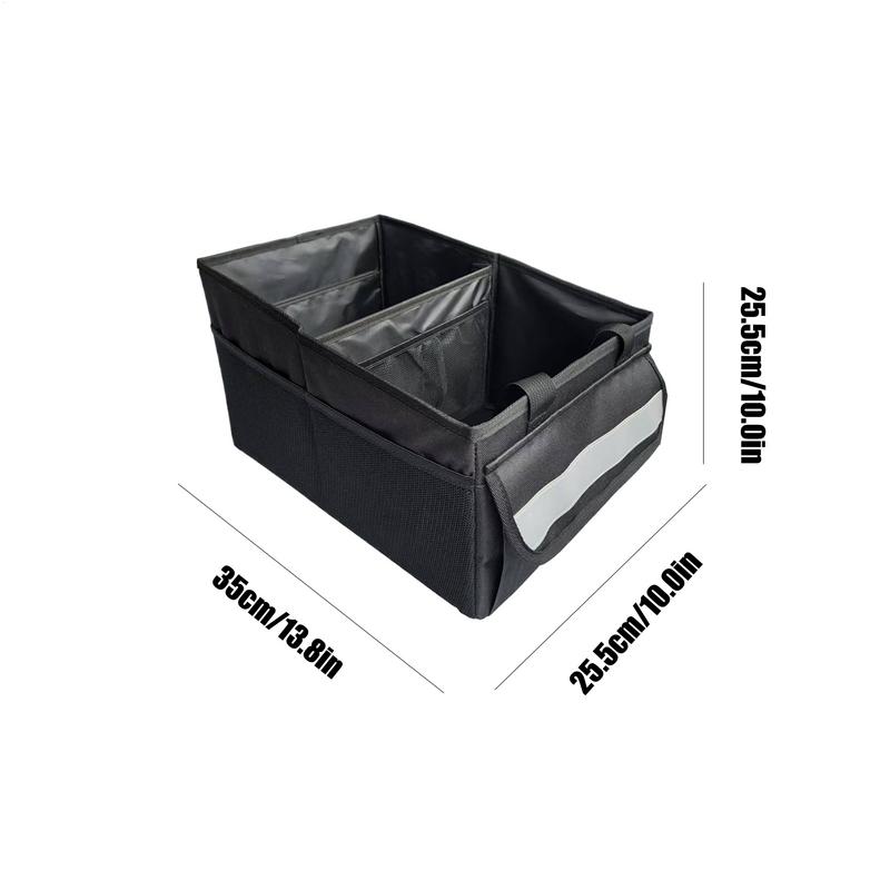 Car Trunk Organizer Waterproof Foldable Sturdy Car Organization Dust-Proof Multi-Compartment Automotive Accessories Trunk