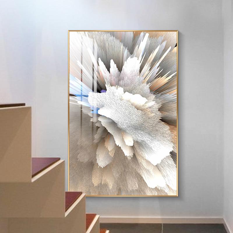 Абстрактное Настенное Искусство Взрывное Облако Коралловое Гостиная Декоративная Картина на Холсте Геометрия Скандинавский Стиль Принт Художественные Плакаты Отпечатки