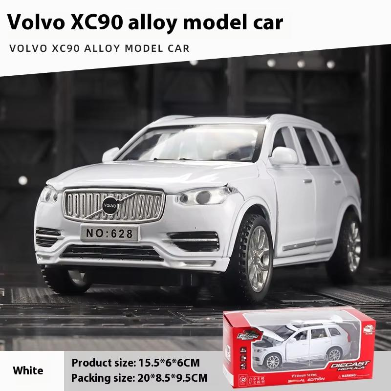 Новый 1:32 Volvo XC90 внедорожник модель легкосплавного автомобиля литая металлическая модель звук и свет детская игрушечная машинка центральная консоль украшения дети мальчики подарок