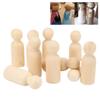 10 шт. Деревянные куклы-прищепки 75 мм 3,0 дюйма Безопасные без заусенцев Развивают навыки работы руками DIY аксессуары для украшения