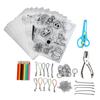 Heat Shrink Plastic Sheet Kit Multipurpose DIY Shrink Art Kit with Hole Punch Pencils Keychains