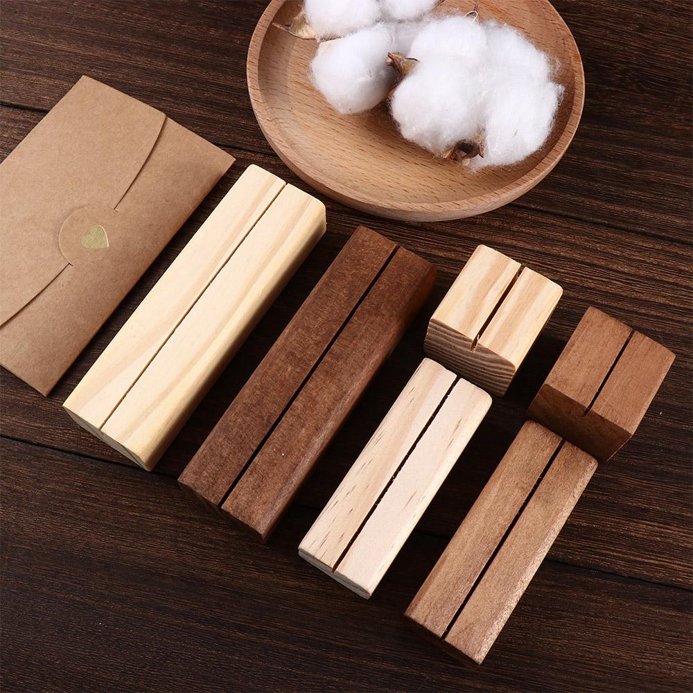 Party Elegant Table Number Sign Rustic Decoration Display Stand Note Holder Place Card Holder