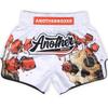 Skull Rose Flower Muay Thai MMA UFC Martial Arts Shorts Pants Kickboxing Boxing Fight Unisex Men Women Kid Quick Dry Print Elastic Polyester Training