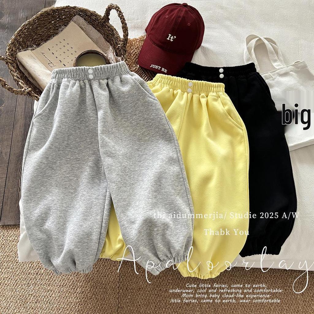 Children's Spring/Autumn Sporty Sweatpants - Unisex, Loose Fit, Versatile and Stylish Korean Baby Trousers
