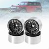 4 Pieces RC Car Wheels and Tires 1.9'' Replace Metal Wheel Rim Hub Tire for 1/10 SCX10 Vehicle