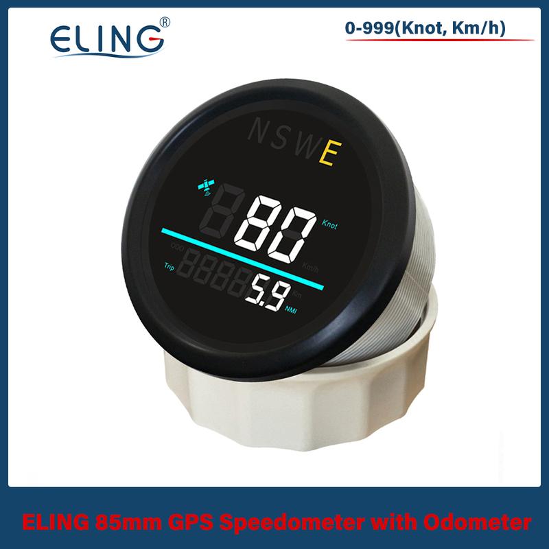 ELING Универсальный Морской Цифровой GPS Спидометр 85 мм 0-999 (Узлы, км/ч) с подсветкой GPS-антенна для парусной яхты 12В 24В