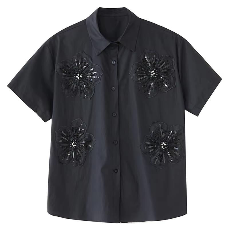 Xitao Нерегулярная лоскутная свободная рубашка HQQ2434