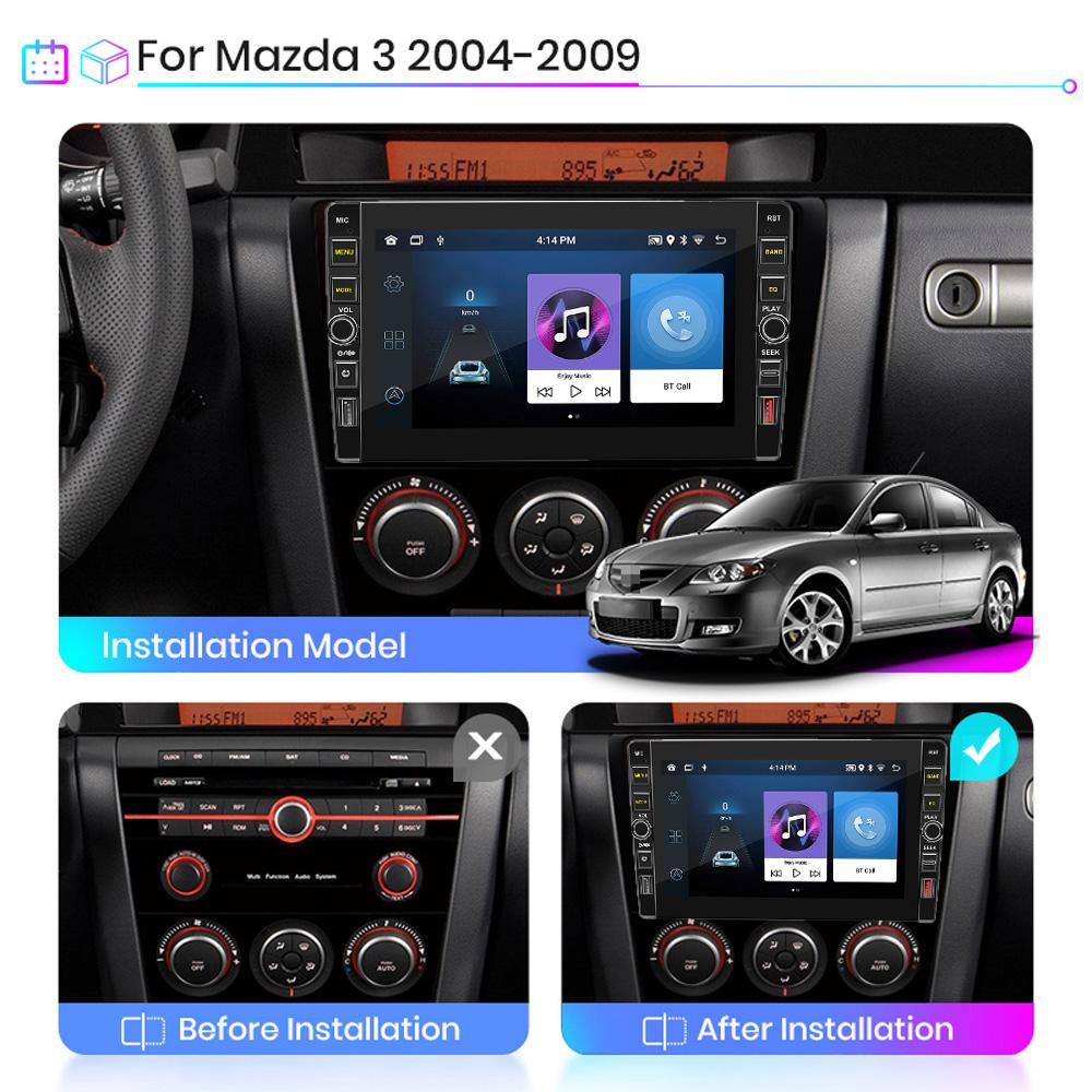 8 дюймов для Mazda 3 2003-2009 с кнопкой Android автомобильный радиоприемник мультимедийный плеер навигация стерео GPS 2 Din 1 + 32 ГБ