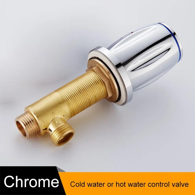 BAKALA латунный хромированный кран для ванны с горячей и холодной водой, смеситель для душа, ванна, комплект из 3 предметов, переключающий клапан