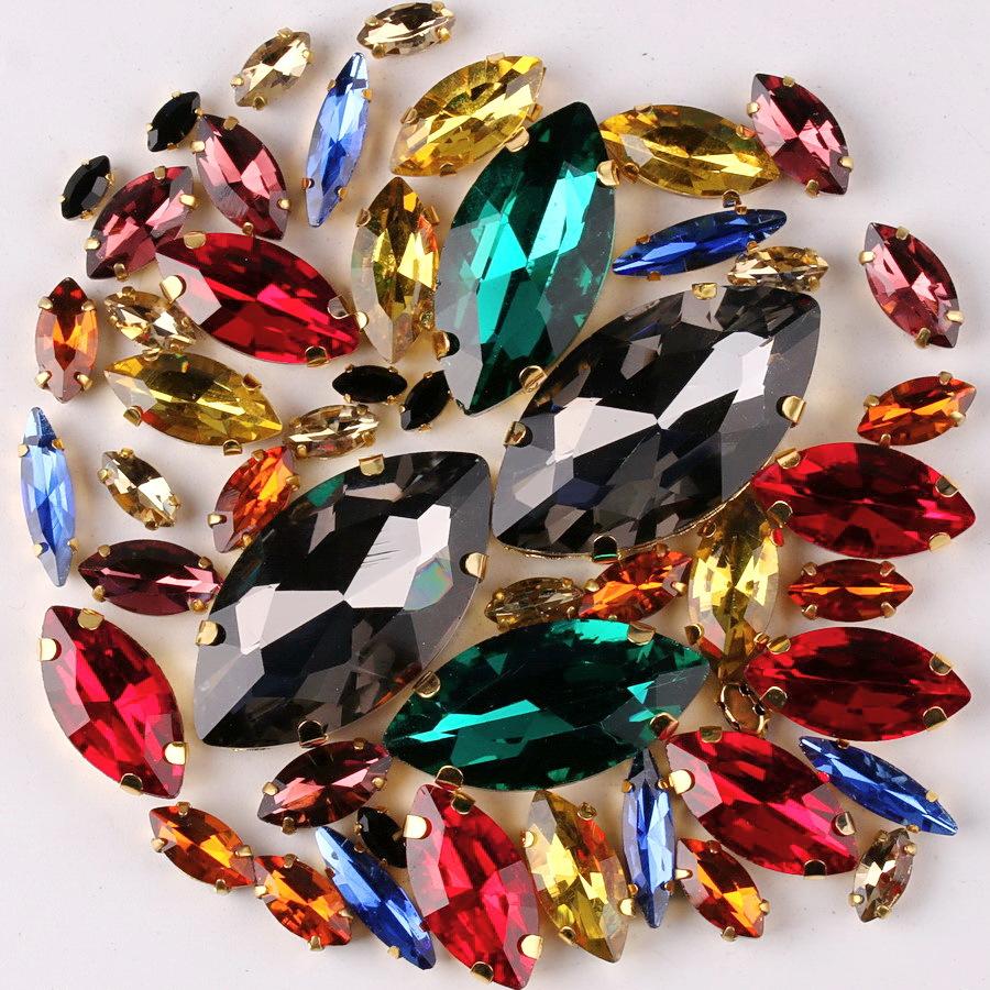 Смешанные кристаллы, стекло, пришитые вручную бриллианты, каплевидные, овальные, конский глаз, одинарный коготь, дрель, хрустальная пряжка, сделай сам, ювелирные аксессуары, стразы, пришивные бусины