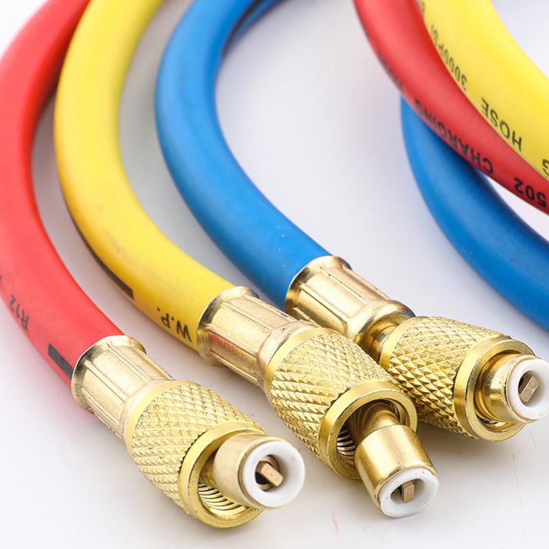 R410A 1/4'' Sae Ac Charging Hose Set 500 Psi For Air Condition Refrigerant Hoses R134 R22 Refrigeration Charging Tool