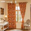 1 шт. LOZUJOJU Шторы в европейском стиле с принтом оранжевых тюльпанов, полностью затемняющие шторы для спальни, гостиной, балкона, окна для декора дома