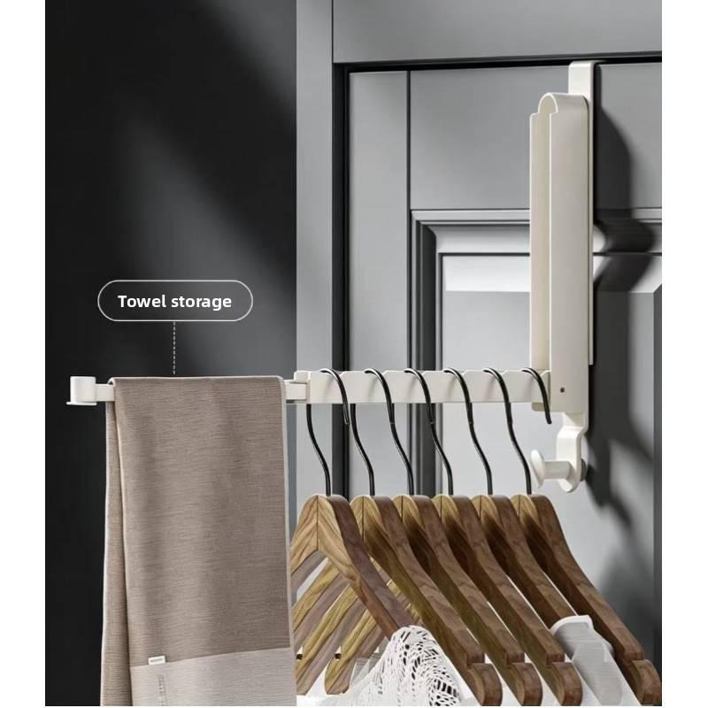 Modern Minimalist Aluminum Alloy Foldable Closet Hook For Bedroom Door Hanging Storage