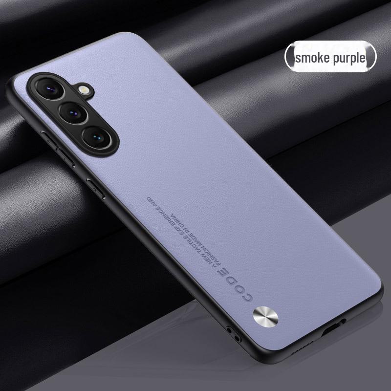 Чехол Samsung S24FE из простой кожи и углеродного волокна для S23 Ultra/S22/S21 Plus