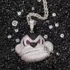 Bling Iced Out Gorilla Pendant Necklace Micro Pave Zircon Monkey Necklace Men and Women Hip Hop Rock Rap Trend Jewelry