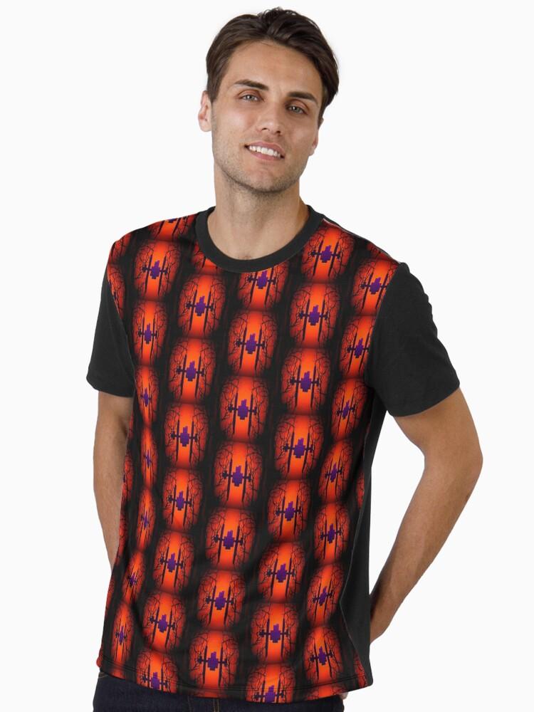 Puyo Puyo High quality Tetris Design with Woods and red background Graphic T-Shirt