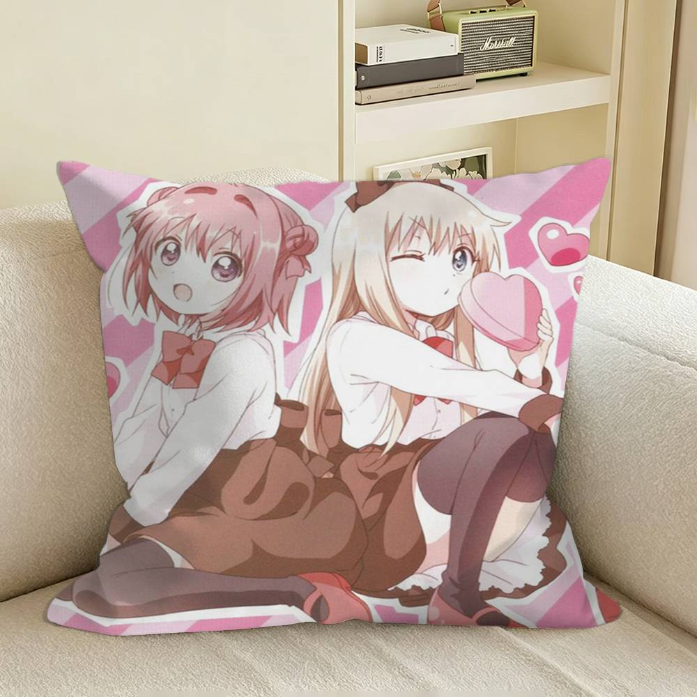 GLAnime YYuru Yuri Akkarin Square Sofa Pillow Cover Solid Color Living Room Home Decor Cushion Case