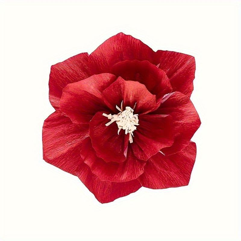 Набор из 12 шт./3 шт. цветов из гофрированной бумаги ручной работы - Реалистичный настенный декор для свадеб, Рождества, новогодних украшений и дней рождения