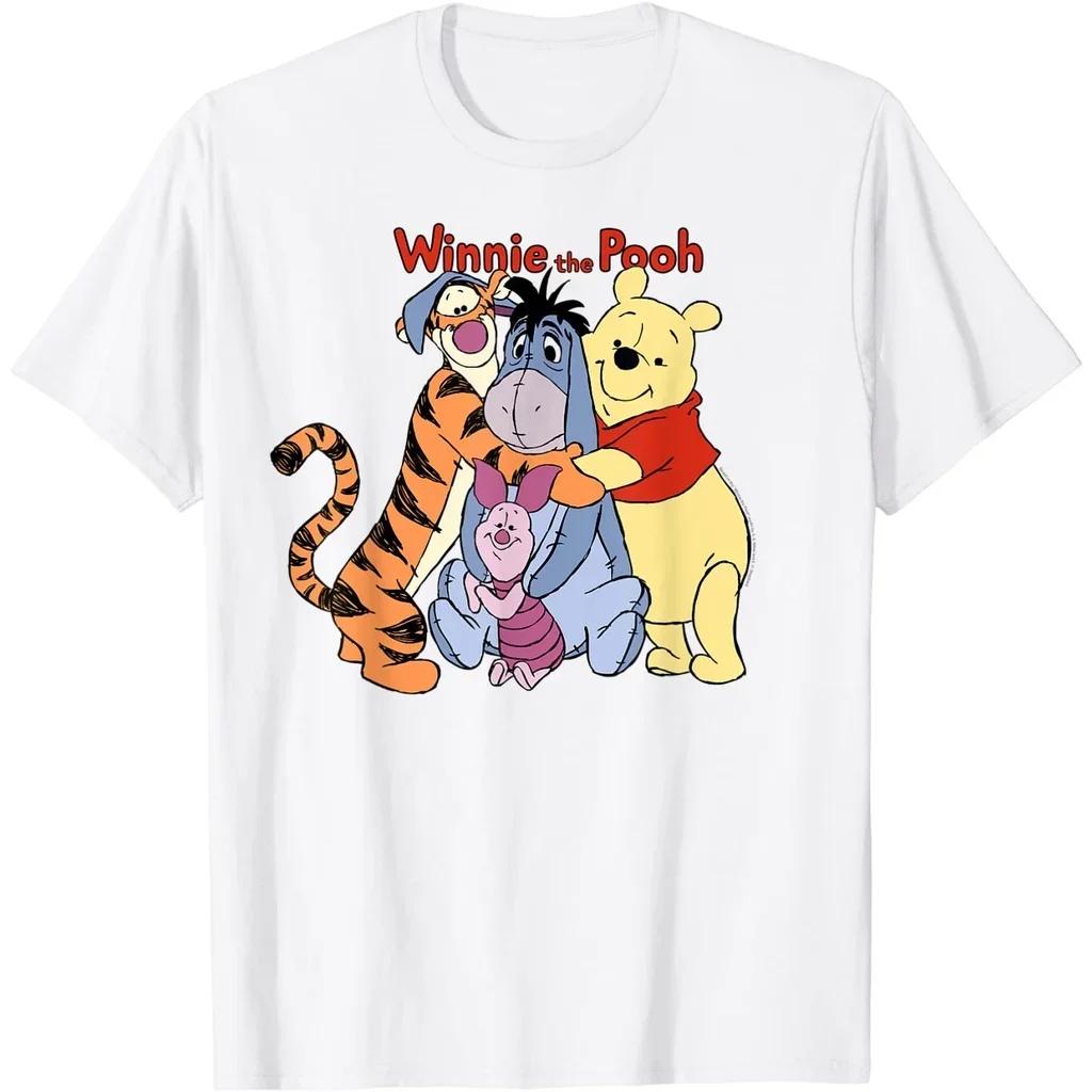 Hot Fashion Casual Winnie The Pooh Group Shot Hug T-Shirt S-4XL Summer Unisex