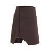 SS24 однотонная спортивная повседневная юбка на молнии женские юбки коричневого цвета FQ1853-237
