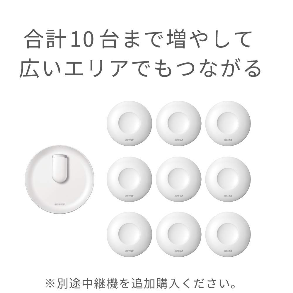 Buffalo BUFFALO WiFi Wireless LAN AirStation Connect Base Unit Dedicated Repeater 2 Set Model 11ac Ac2200 with Unique Function 4K Video Compatible