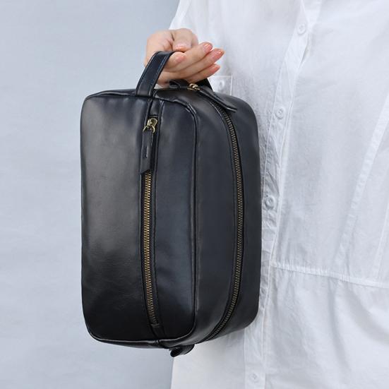 Органайзер для косметичек с несколькими отделениями, большой вместимостью, застежкой-молнией, многоцелевая водонепроницаемая дорожная косметичка