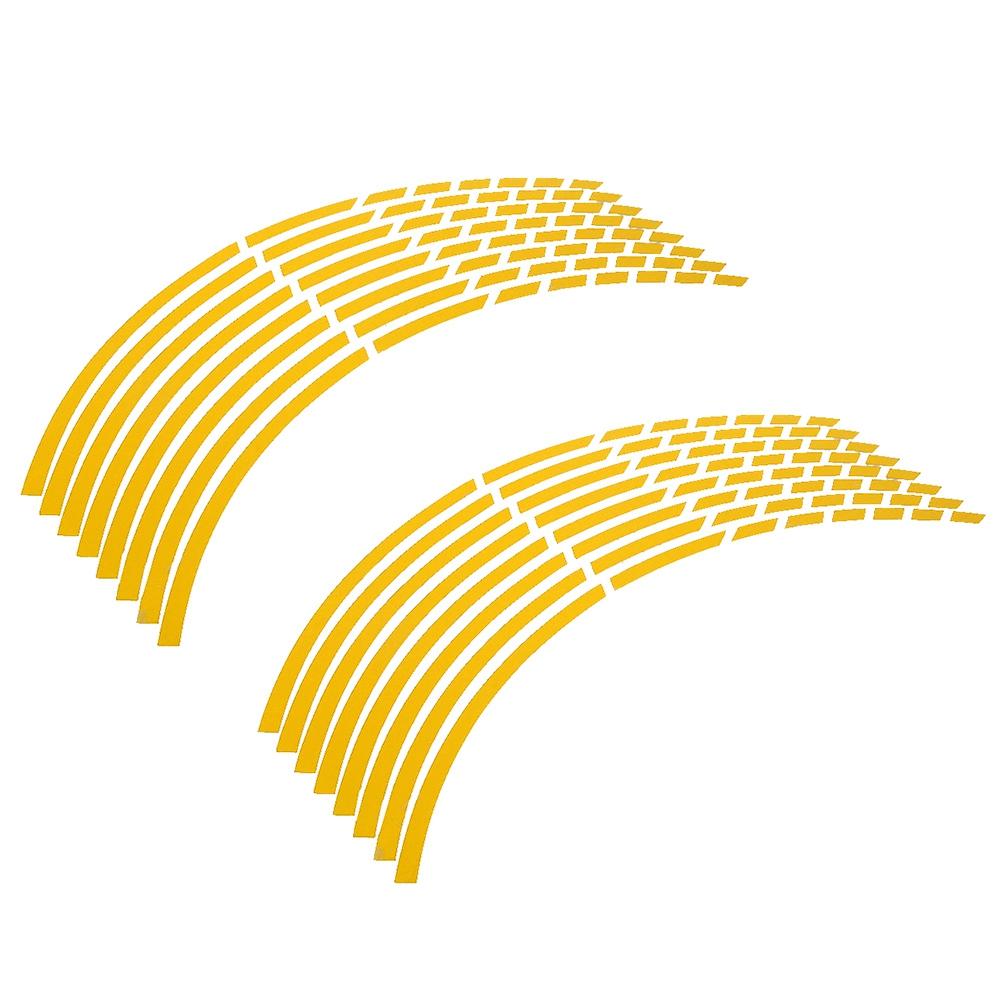 16pcs Bike Motorcycle 16 18inch Reflective Wheel Strip Stickers Decoration Accessory