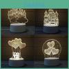 Небесный замок Сердце Воздушный шар 3d Ночник Креативная Настольная лампа Подарок на день рождения Скандинавский стиль